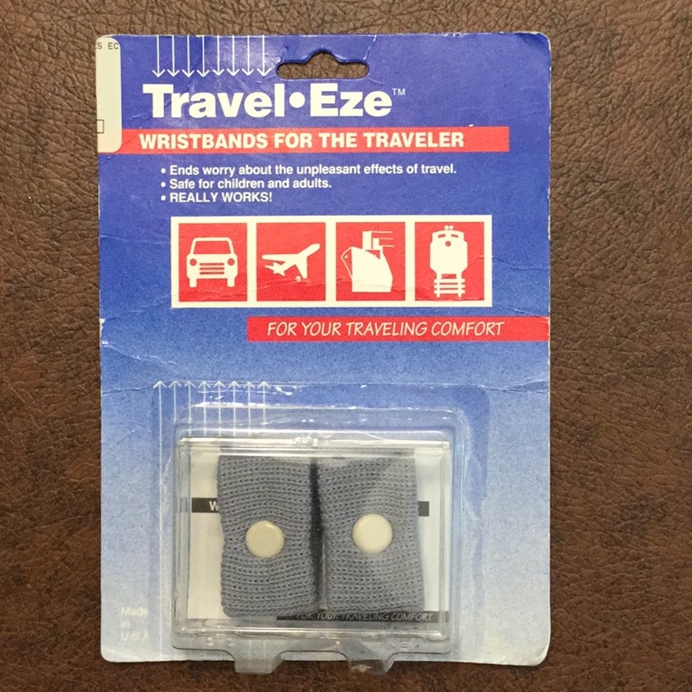 Travel-eze Bands to combat motion sickness